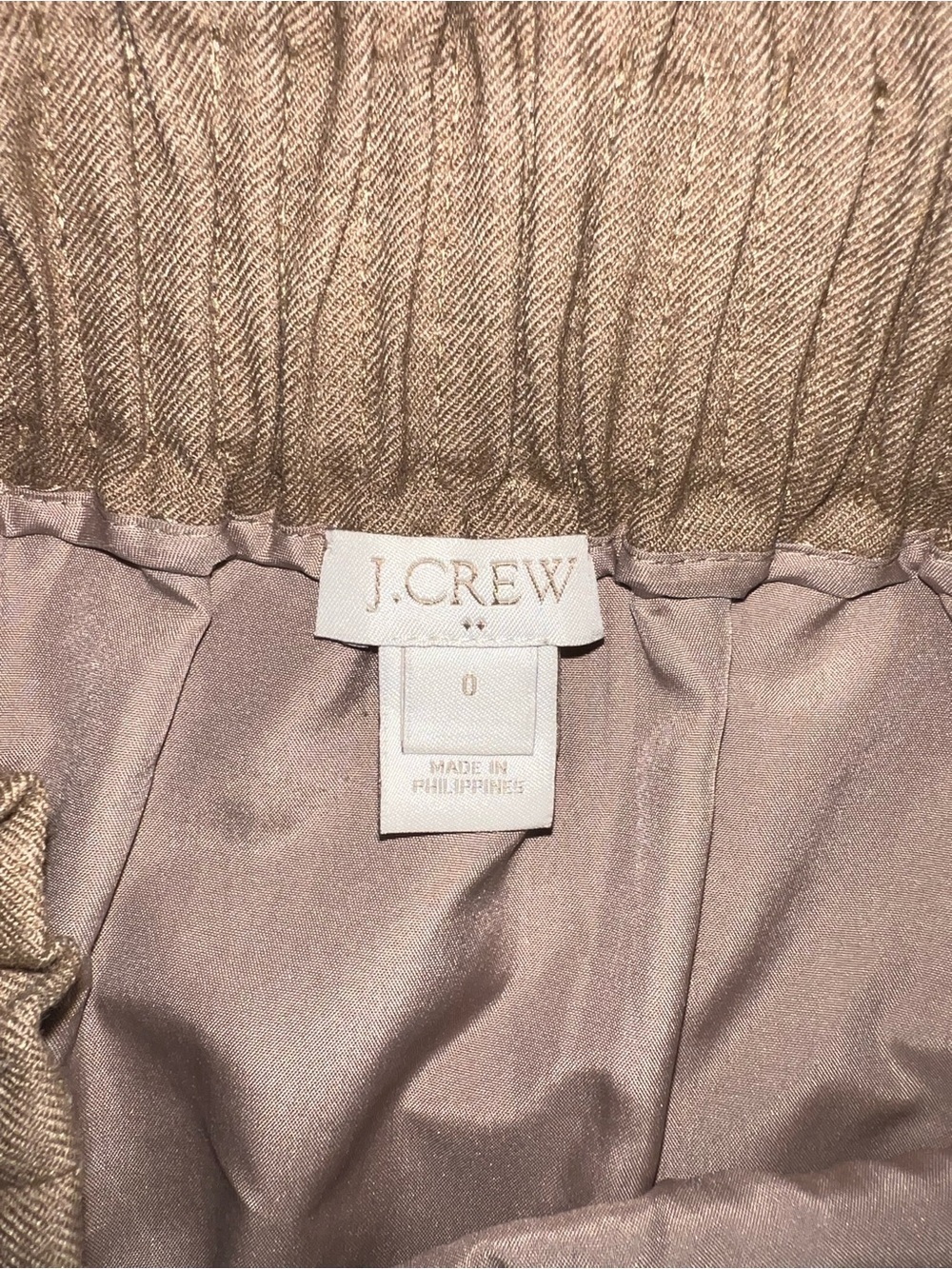 J. Crew Camel Wool Blend Elastic-Waist Mini Skirt Office Workwear - Picture 4 of 7